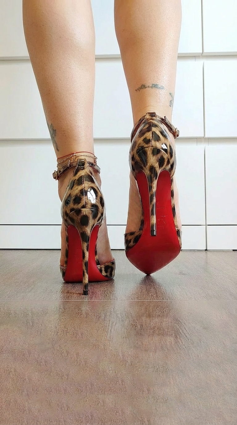 Animal print with red details