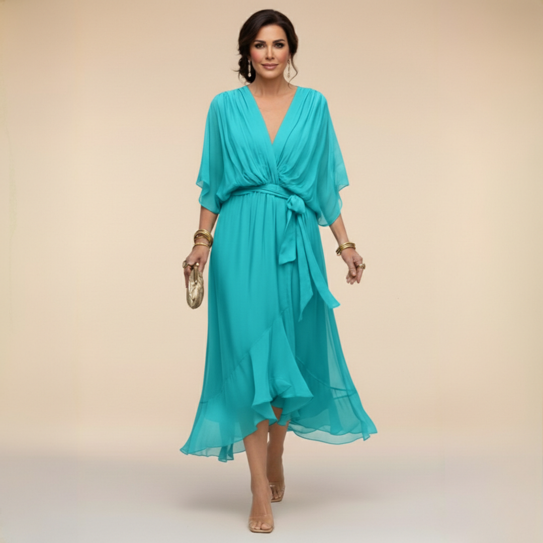 MARTA™ | DRESS WITH A V-NECK