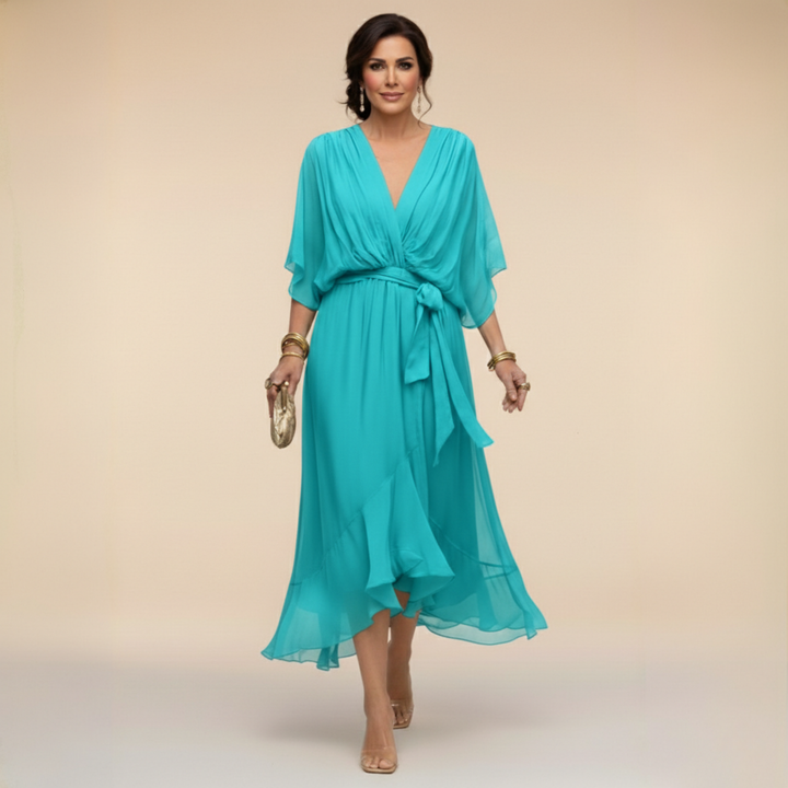 MARTA™ | DRESS WITH A V-NECK