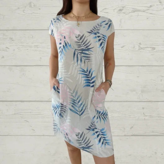Women’s Printed Summer Dress with Pockets