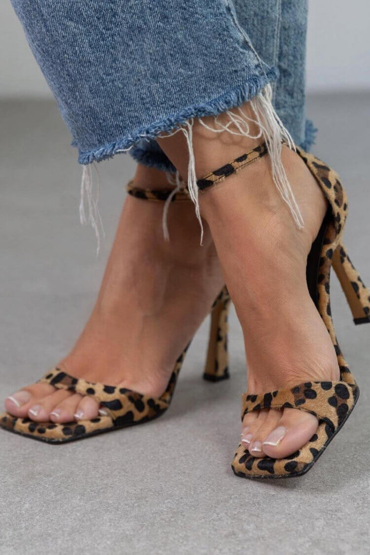 Animal print high heels