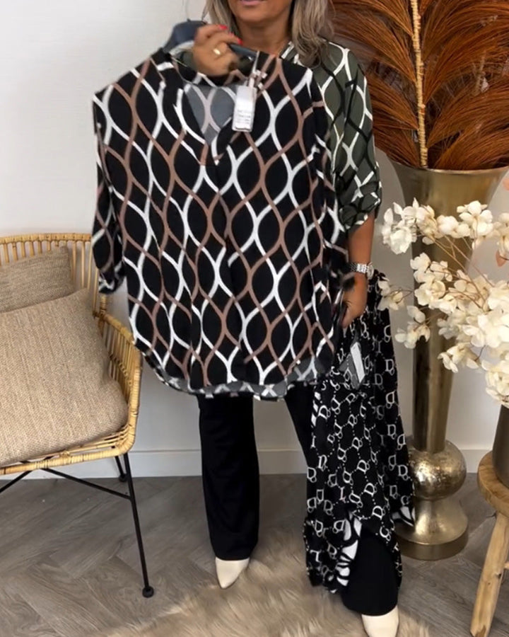 Janny™ | Casual Blouse with Long Sleeves and Elegant Pattern