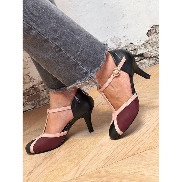 Retro t-bar heels