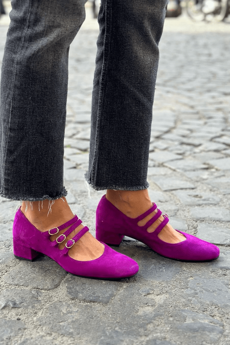 Ballet flats with straps