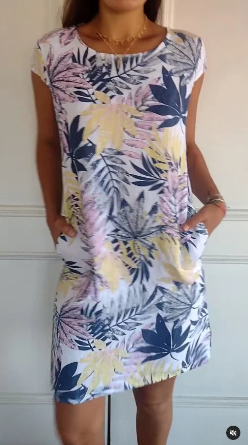 Women’s Printed Summer Dress with Pockets