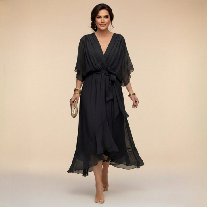 MARTA™ | DRESS WITH A V-NECK