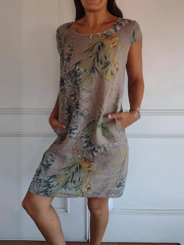 Women’s Printed Summer Dress with Pockets