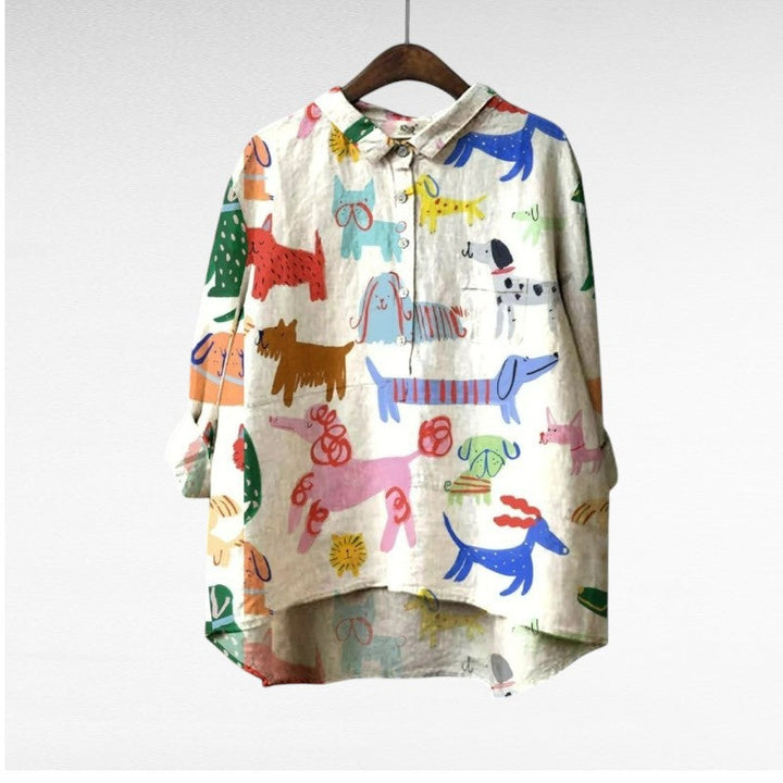 Audrey - Artistic Button-Up Shirt