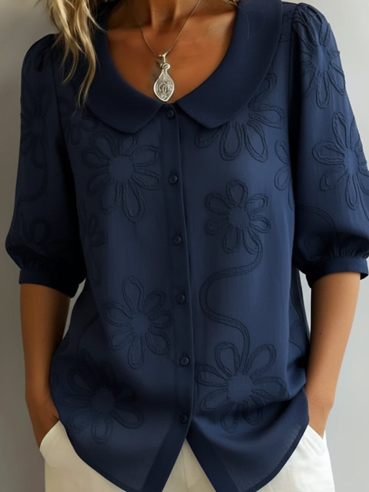 Kayleigh | Light floral blouse natural elegance