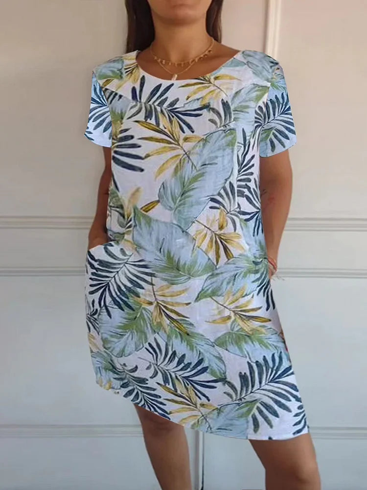 Women’s Printed Summer Dress with Pockets