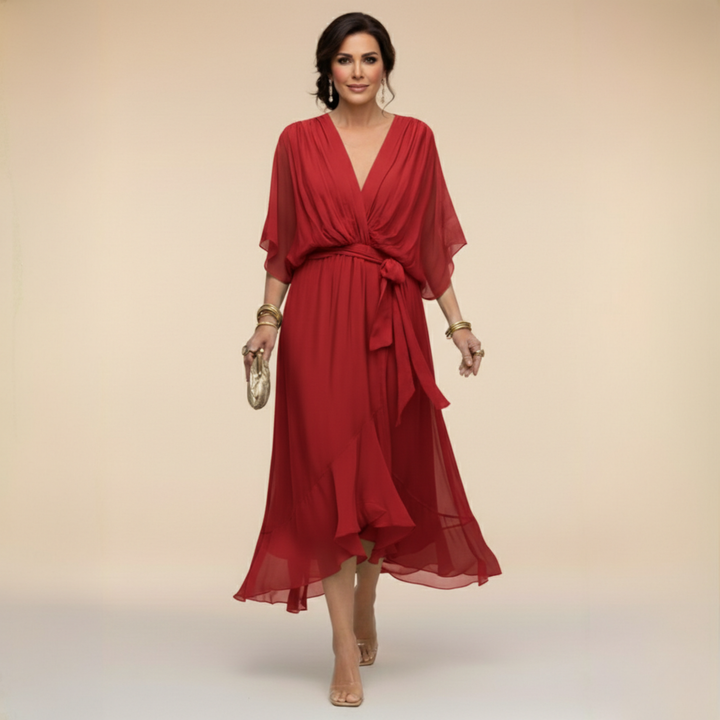 MARTA™ | DRESS WITH A V-NECK