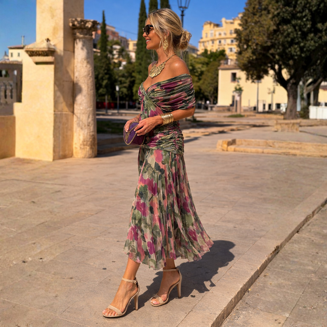 Rosalia™ | Off-Shoulder Elegance Maxi Dress