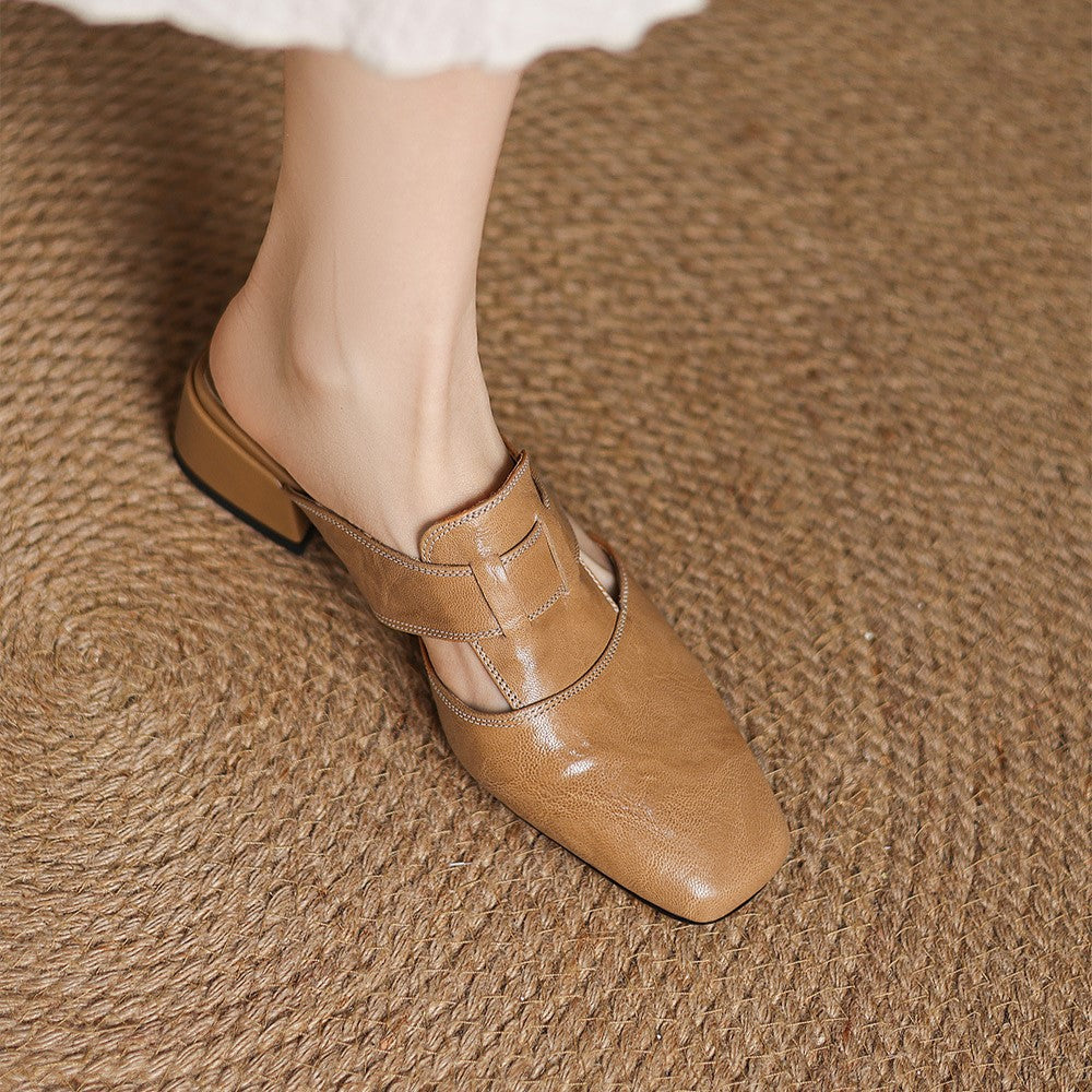 Rosel Square-Toe Mules
