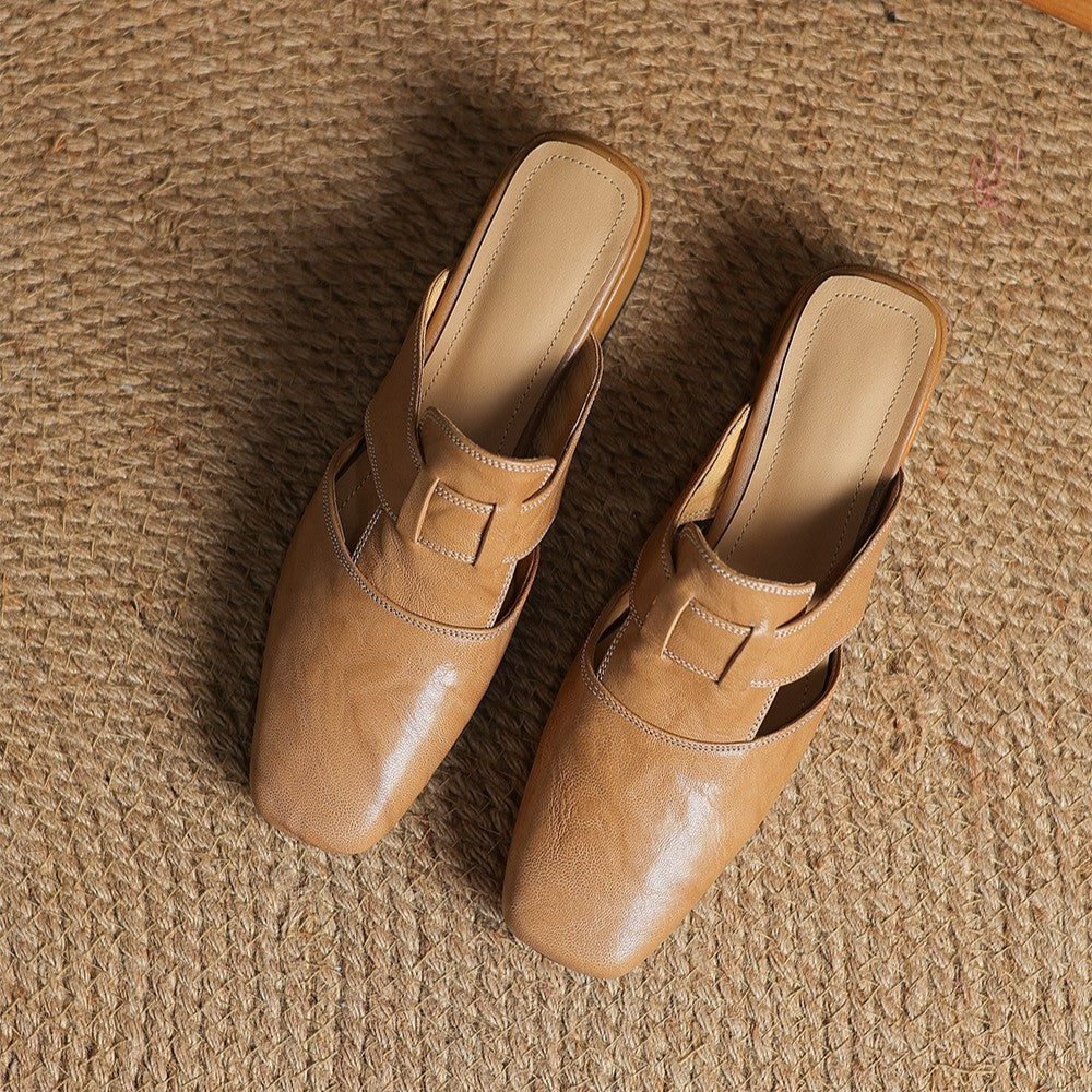 Rosel Square-Toe Mules