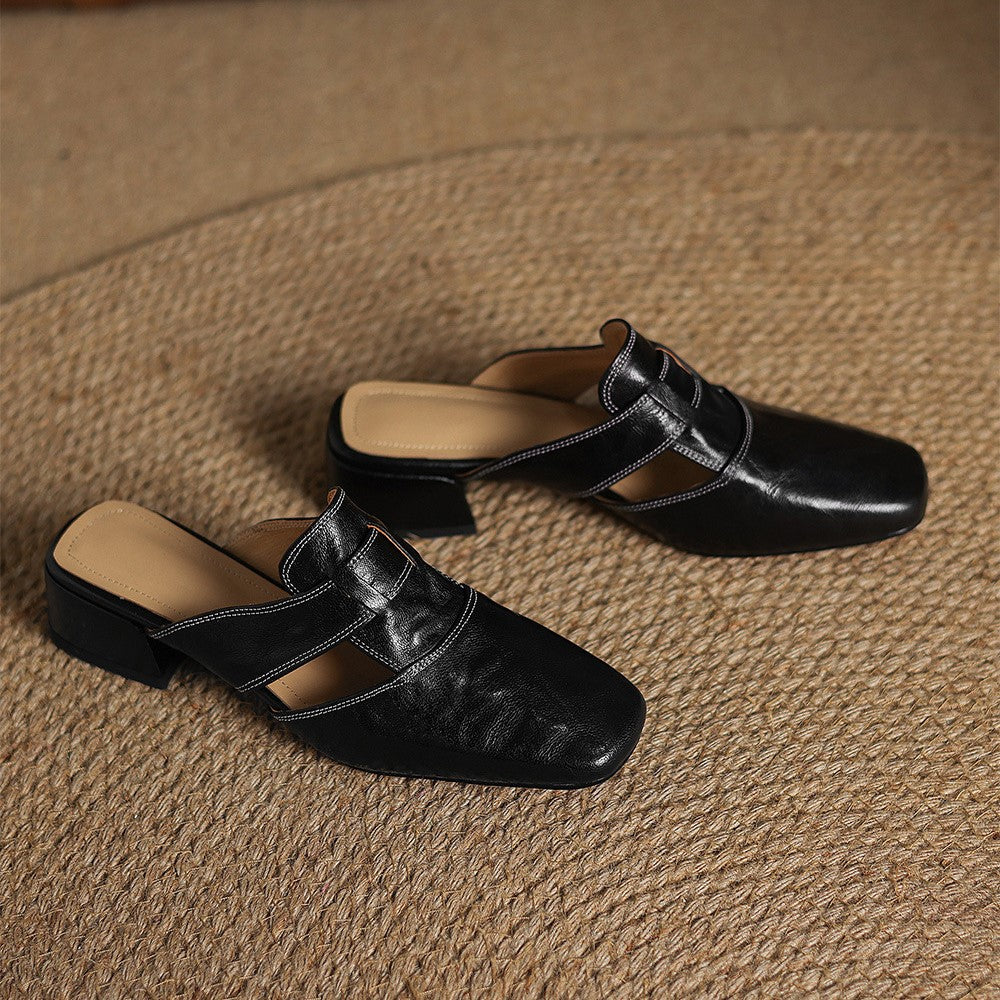 Rosel Square-Toe Mules