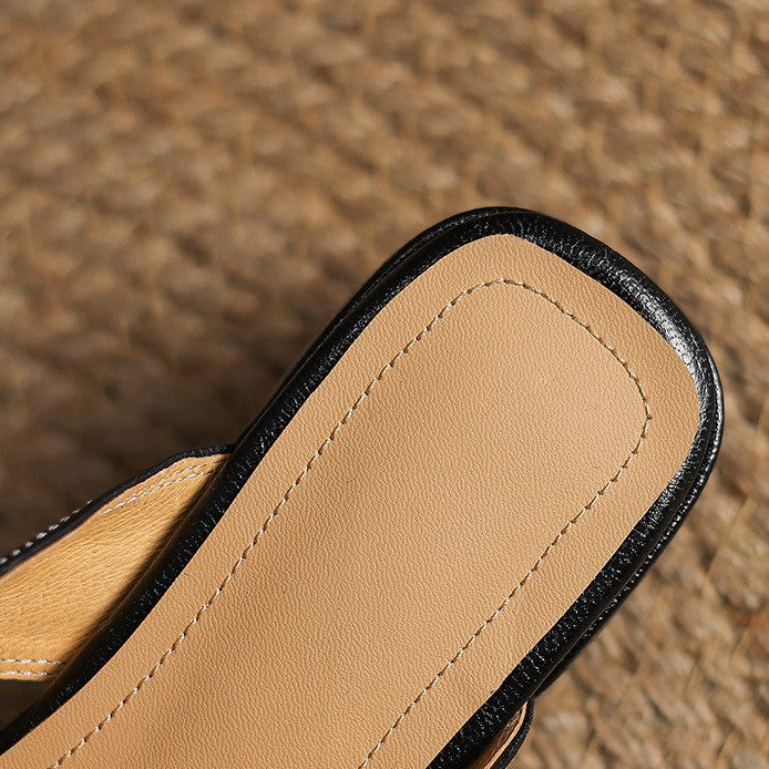 Rosel Square-Toe Mules