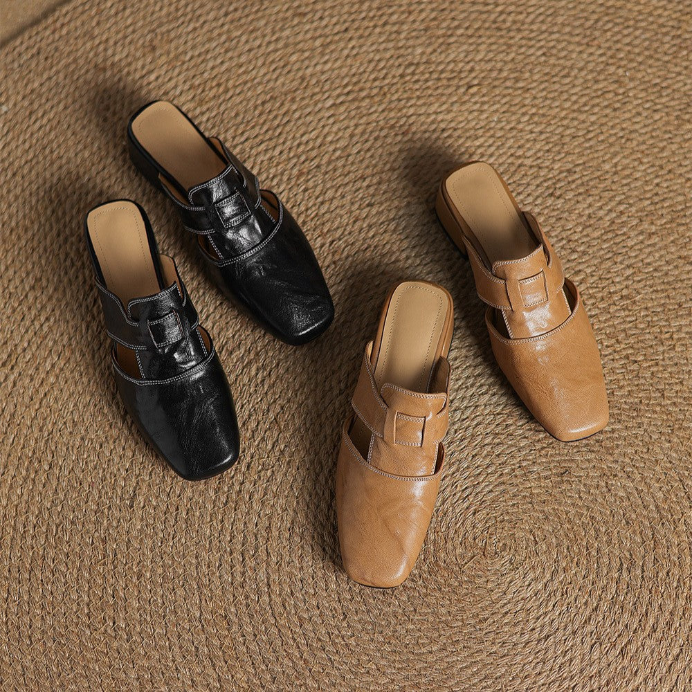 Rosel Square-Toe Mules