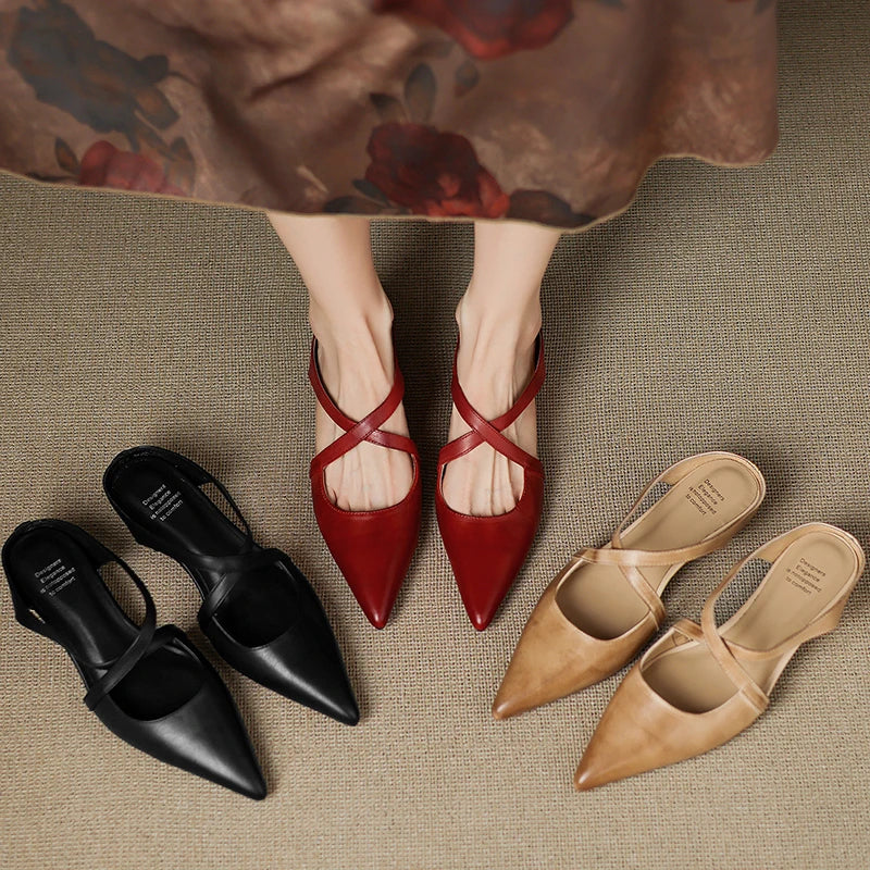 Genuine Leather Mules