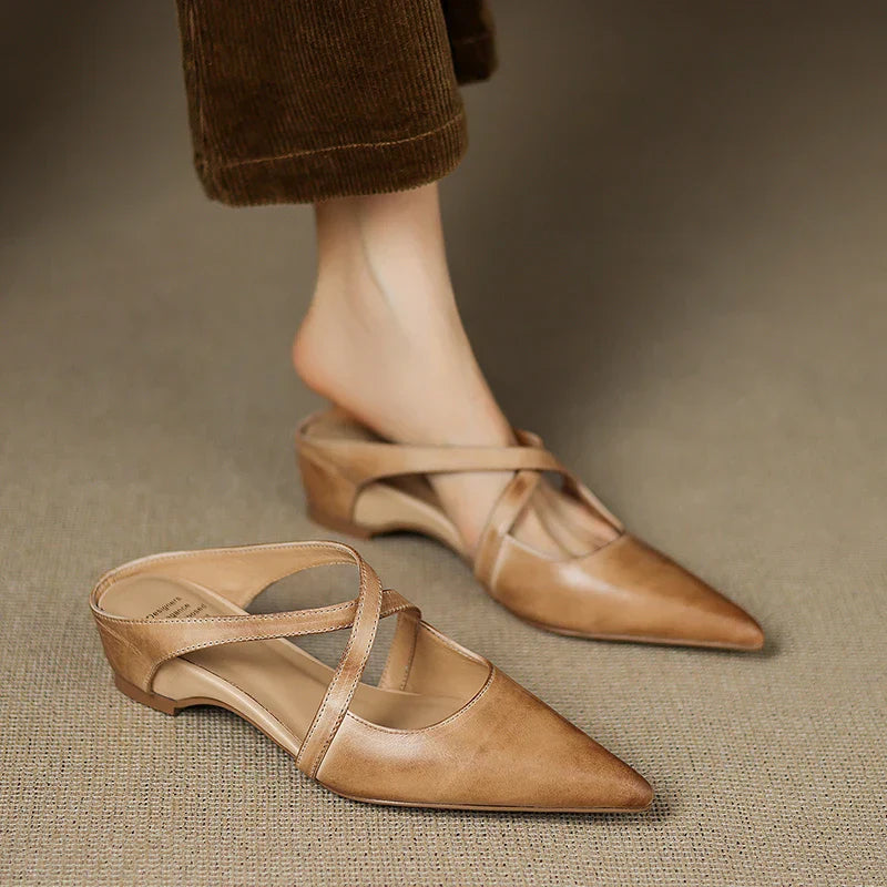 Genuine Leather Mules