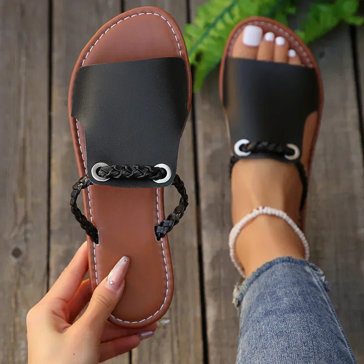 Braided Slip-On Sandals