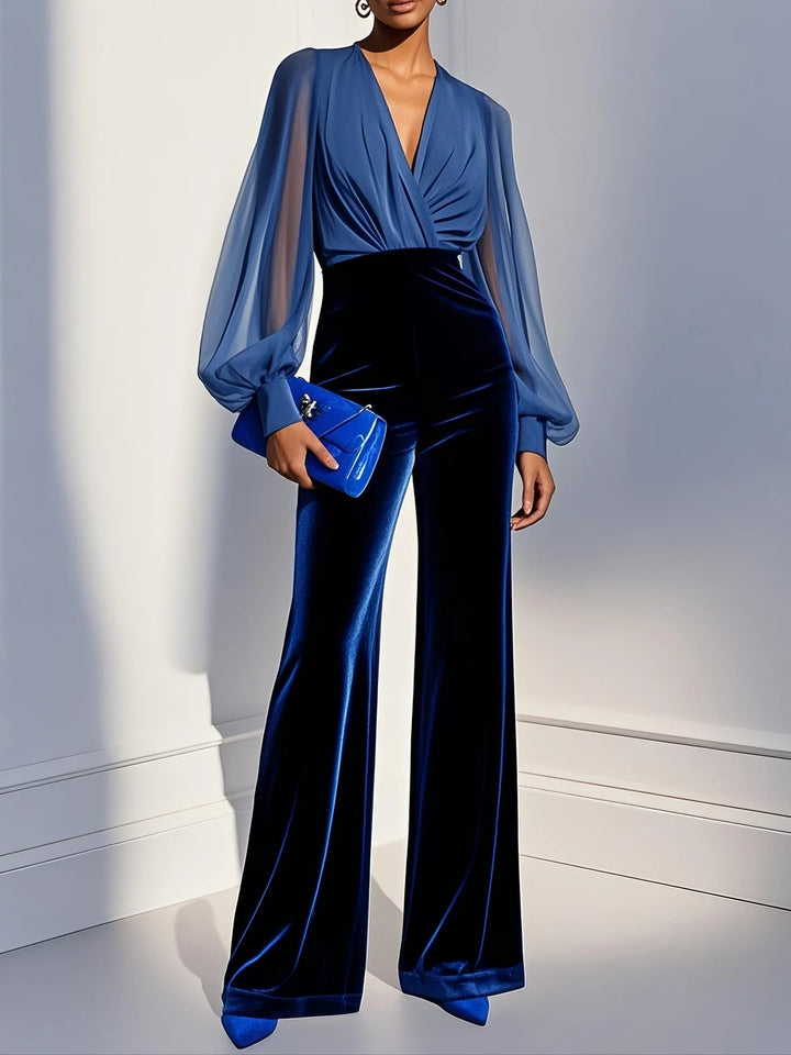 Maud™ - Chic V-Neck Elegant Jumpsuit