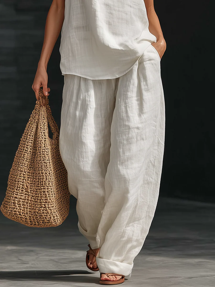 Zoë™ - Sleeveless Top and Wide-Leg Pant Set