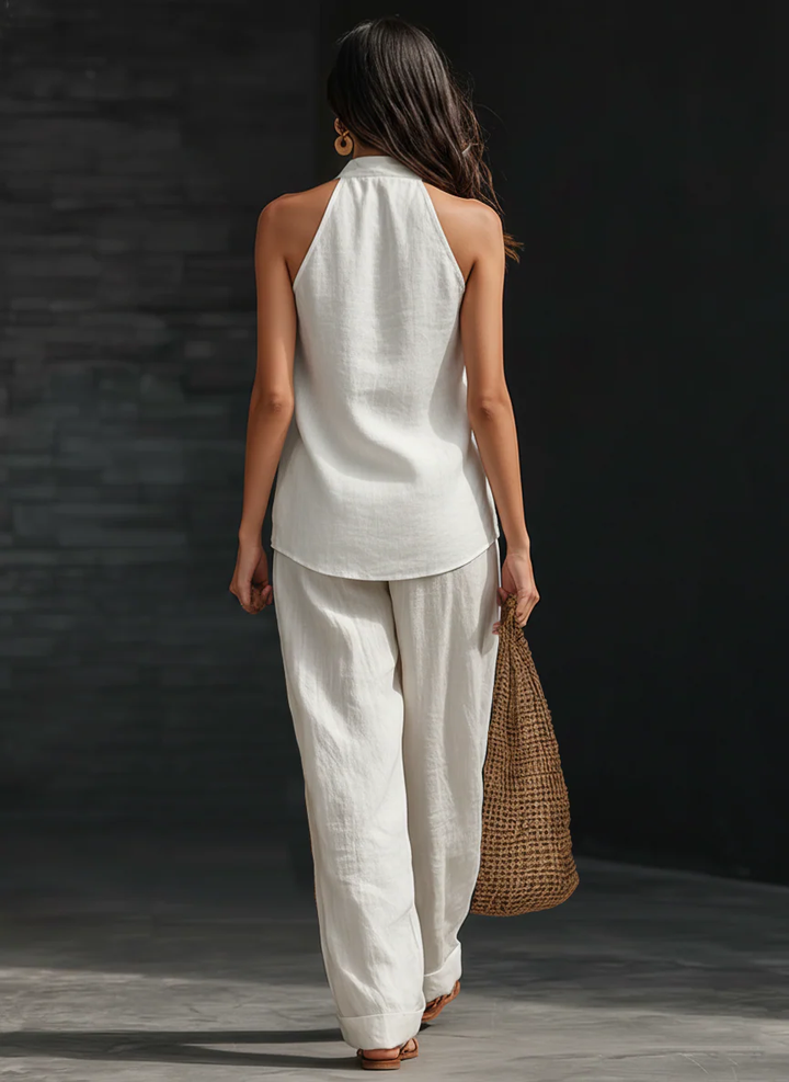 Zoë™ - Sleeveless Top and Wide-Leg Pant Set