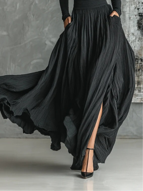 Eva™ - Chic Pleated Skirt Ensemble