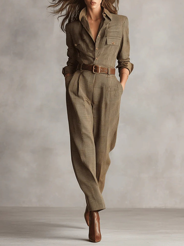 Anna™ - Chic Checkered Jumpsuit