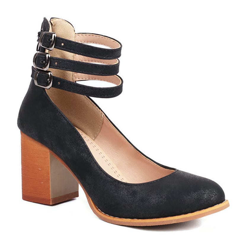 Triple Buckle Heels