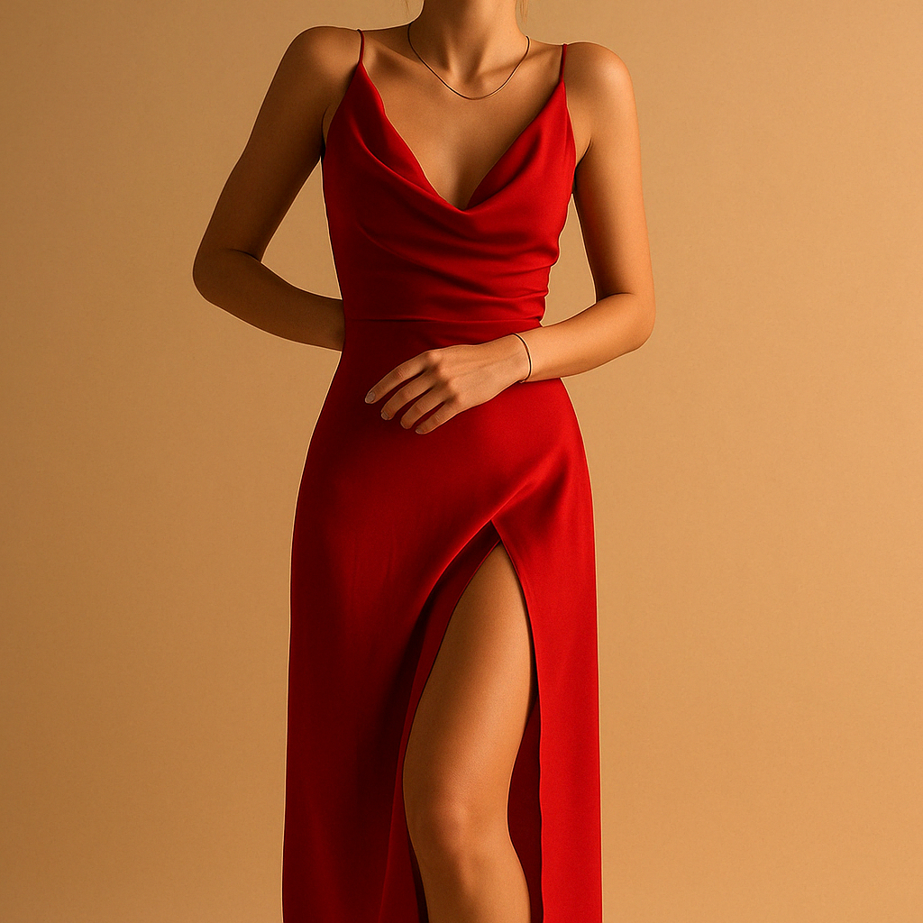 Elegant maxi dress for women with a V-neck | Yara